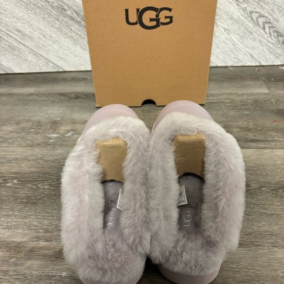 UGG | Cluggette Pearlized Slipper Leather Sheepskin Indoor Outdoor Gift New - Picture 7 of 13